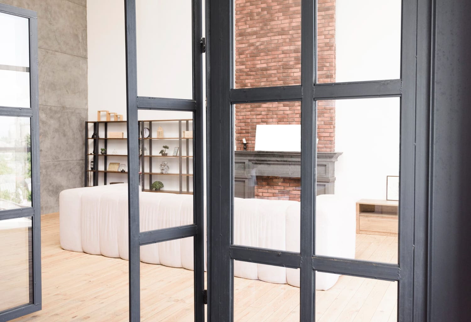 Premium aluminium swing door interior for Malaysian homes
